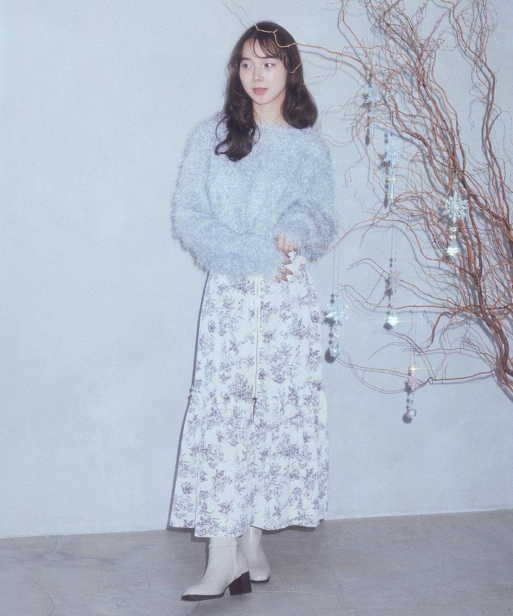 earth music&ecology きらきらフェザーニットプルオーバー 