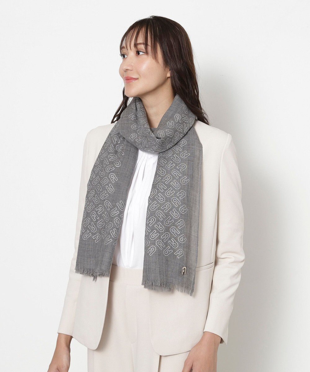 MOONBAT FURLA(フルラ）ウール アーチロゴストール 