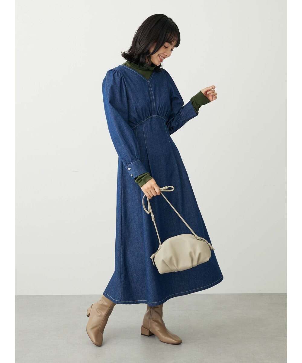Green Parks ・ＥＬＥＮＣＡＲＥ　ＤＵＥウエストタックデニムワンピース 