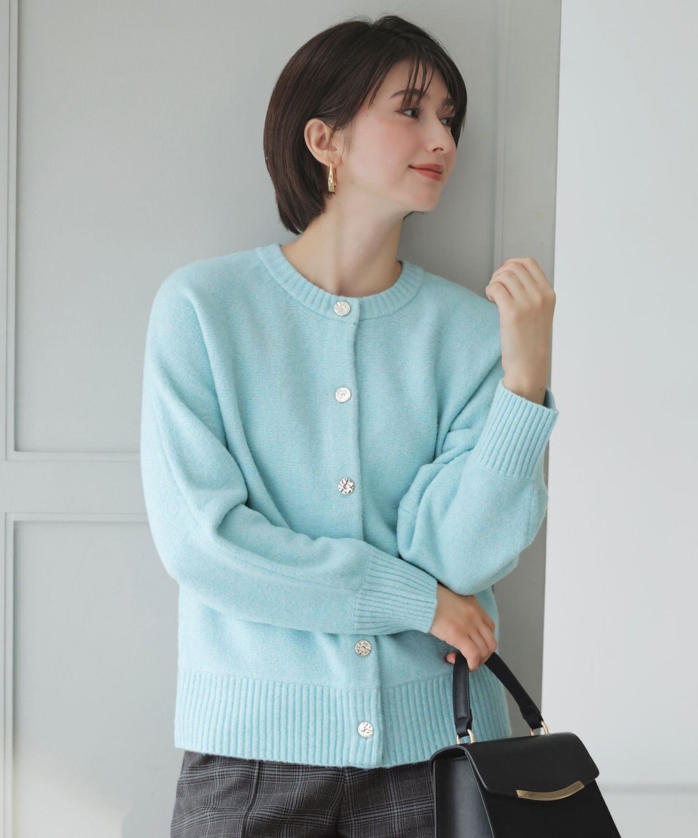 ANY SIS L 【前後着用可能】Airニット カーディガン 