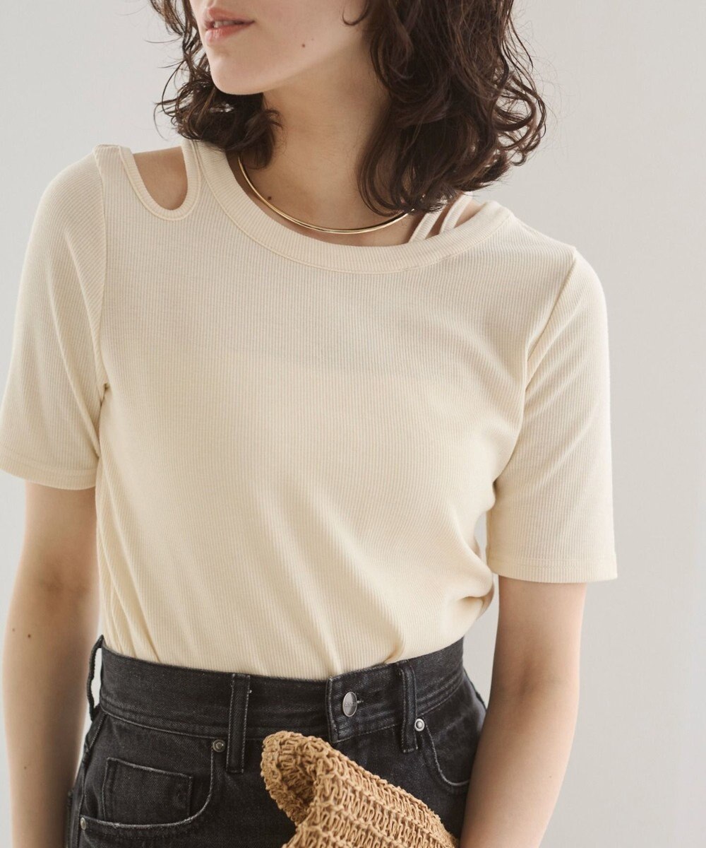WEGO 【ANGIE VINTAGE】アシンメトリーカットアウトトップス 