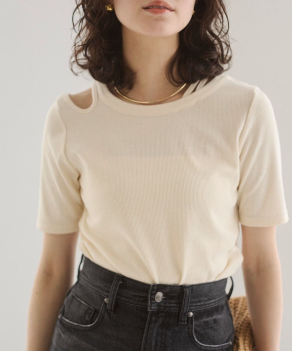 WEGO 【ANGIE VINTAGE】アシンメトリーカットアウトトップス 