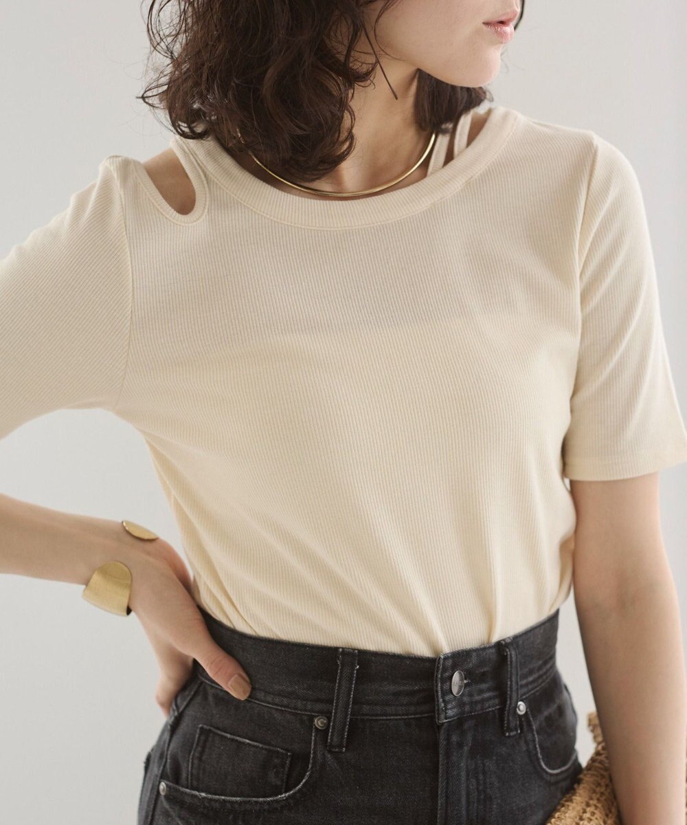 WEGO 【ANGIE VINTAGE】アシンメトリーカットアウトトップス 