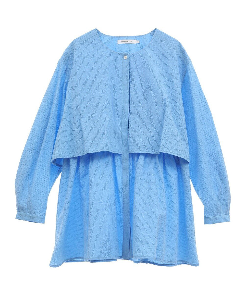 AMERICAN HOLIC サッカーティアードロングブラウス 