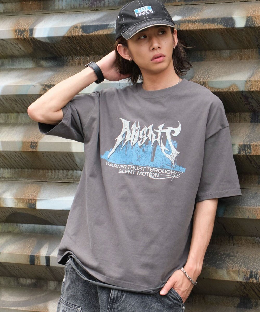 WEGO 【ユニセックス着用ITEM/SMLサイズ展開】ヴィンテージライクグラフィックT（SS） 