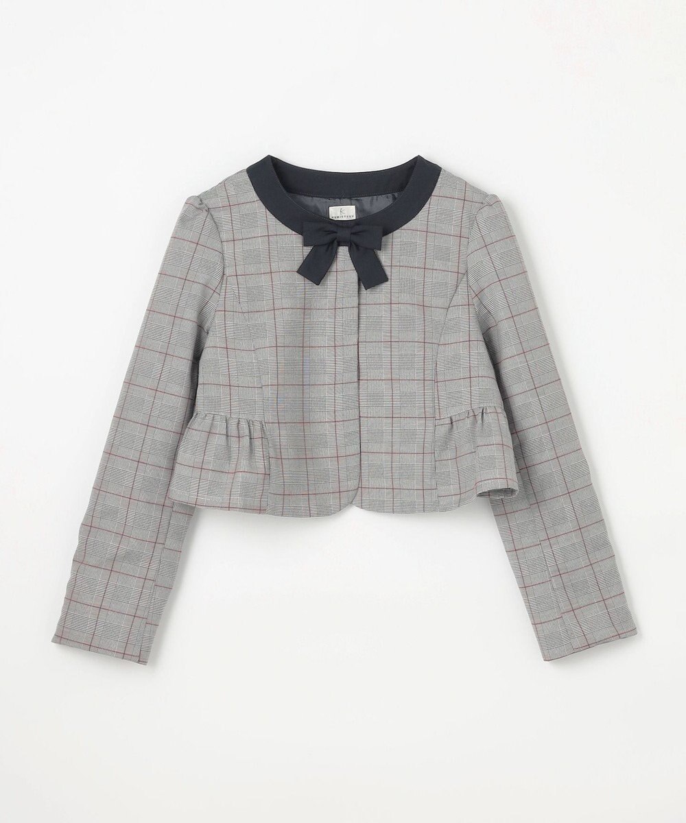 組曲 KIDS 【150-170㎝】グレンチェックジャケット＆プリーツワンピース セット 