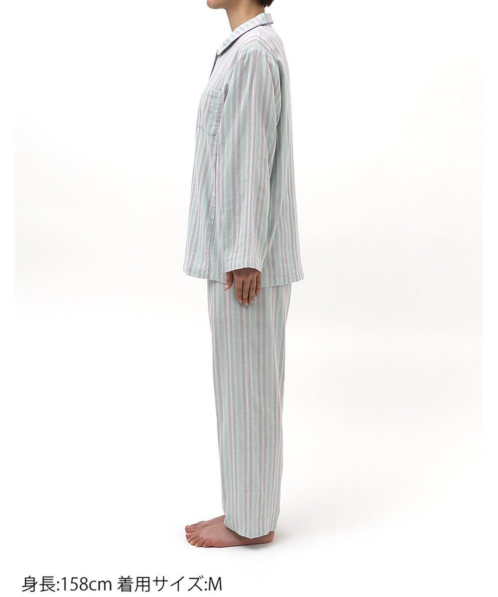 Wing パジャマ 長袖 長ズボン 綿100%(本体) 二重ガーゼ レディース EP8070 ウイング／ワコール 