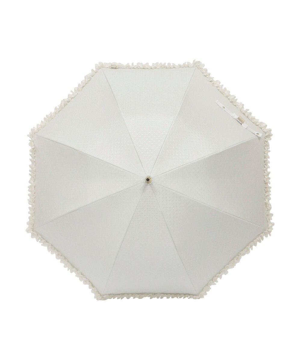 MOONBAT 【遮光/晴雨兼用日傘】LANVIN en Bleu (ランバン オン ブルー)ドビーフリル ハート 遮熱 UV 長傘 