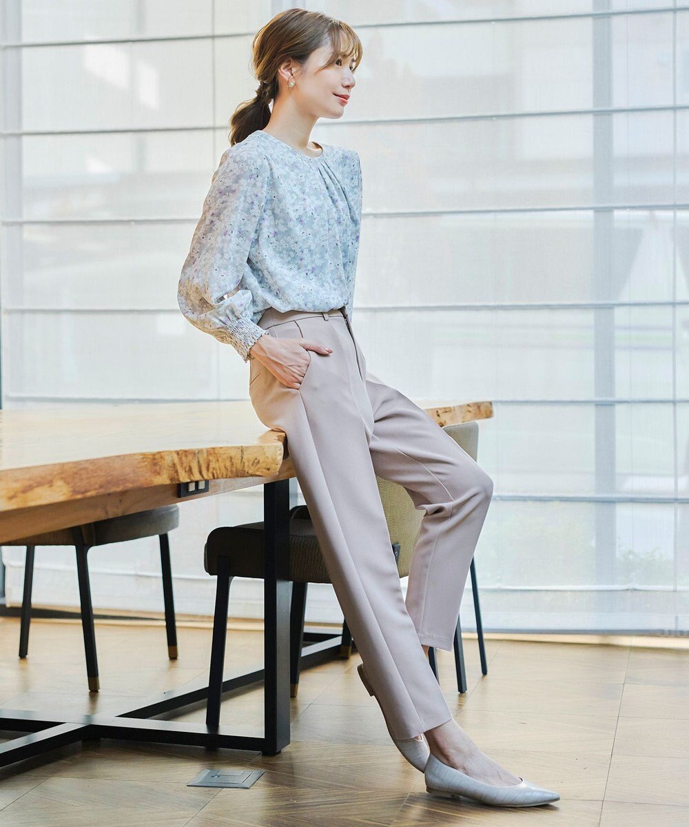 Tiaclasse 【ダブルストレッチ・洗える】テーパードパンツ 