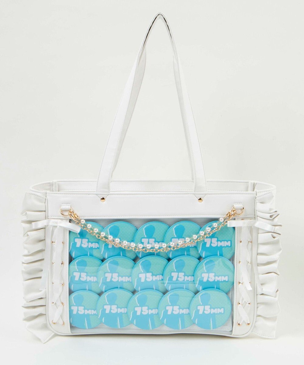 WEGO 【痛バ＆推し活グッズ】きらめきレースアップフリル痛バッグ 