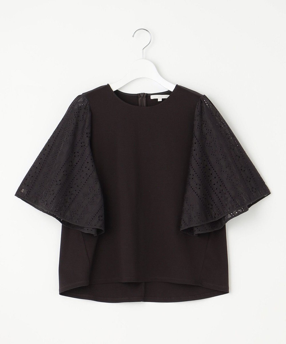 自由区 L 【カタログ掲載・洗える】エンブロイダリーコンビジャージ カットソー 