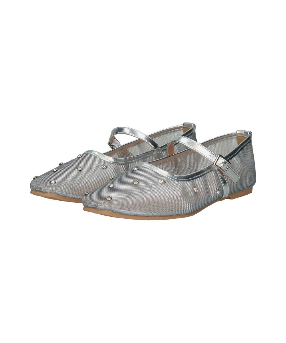 Bridget Birkin 【Bridget Birkin】ドットビジューチュールフラットシューズ 