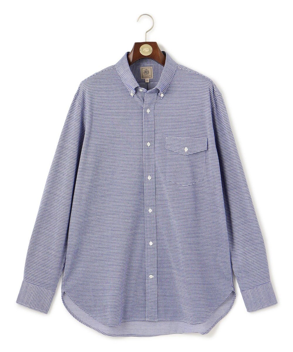 J.PRESS MEN 【KING SIZE】ギンガムネルジャージ シャツ/B.D 