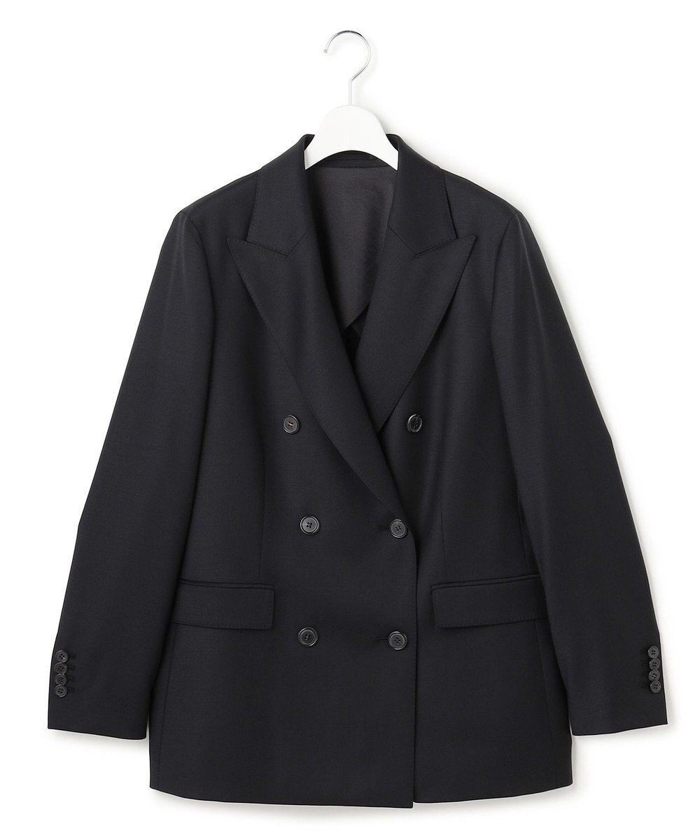 23区 【エステータ】ウールシルクギャバジン ダブルブレストジャケット 