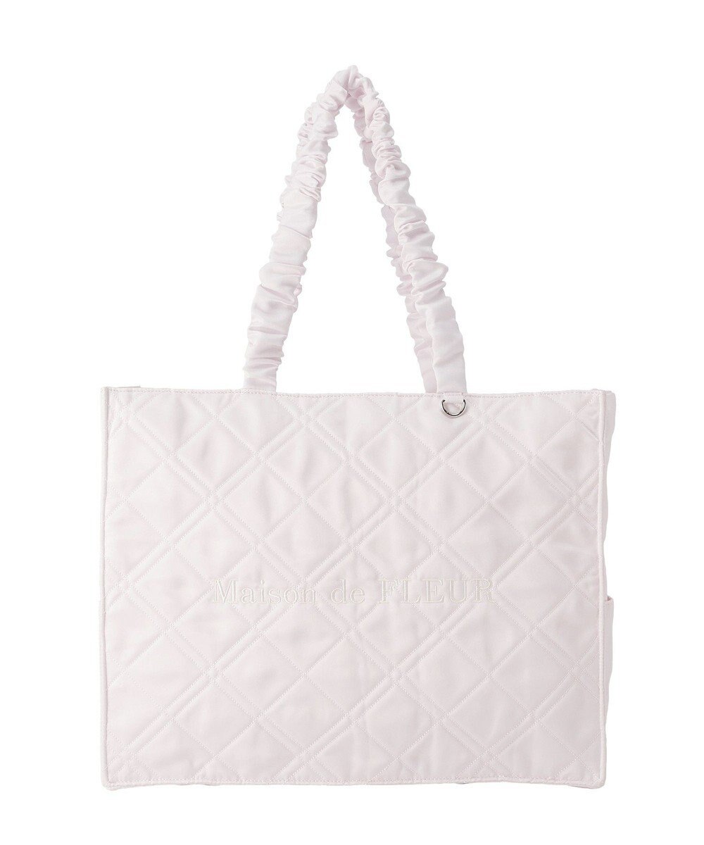 Maison de FLEUR ギャザーハンドルキルティングキャリーオンバッグ 