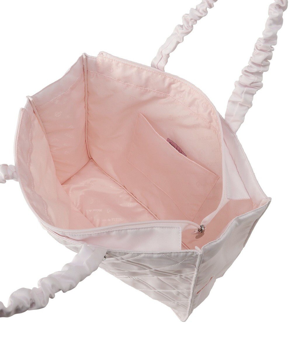 Maison de FLEUR ギャザーハンドルキルティングキャリーオンバッグ 