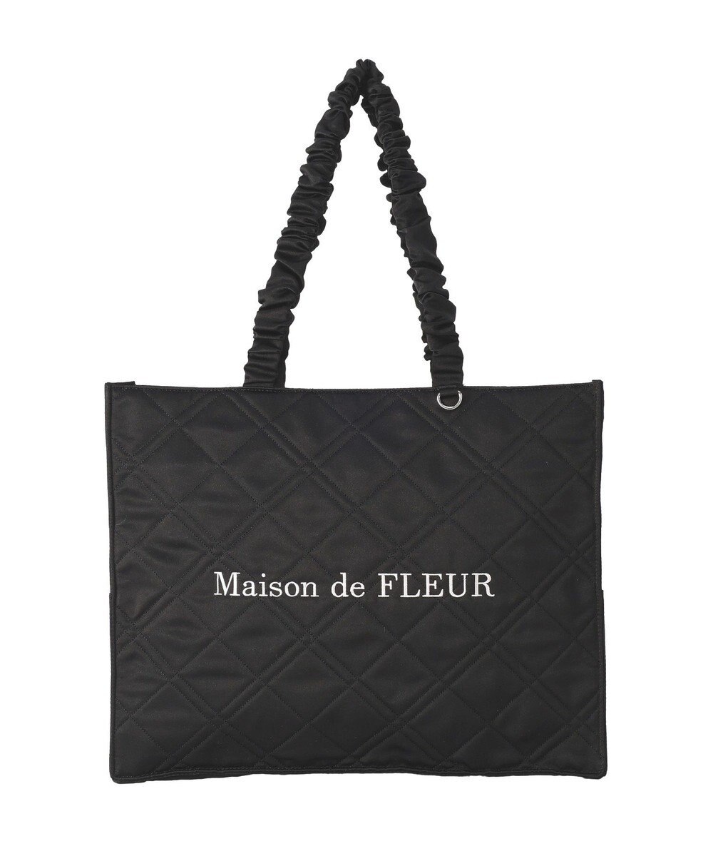 Maison de FLEUR ギャザーハンドルキルティングキャリーオンバッグ 