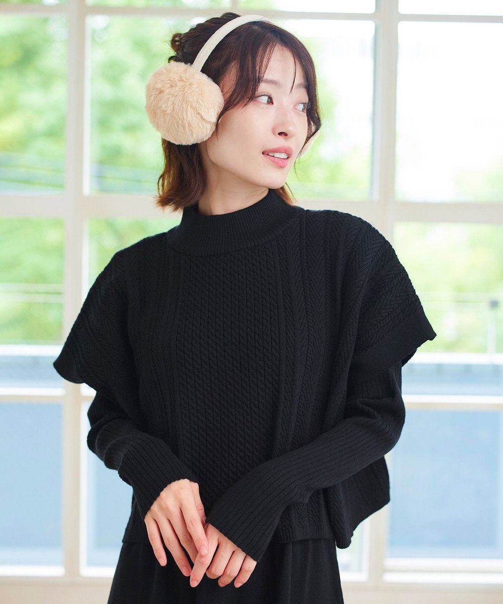 Tiaclasse 【2点セット・洗える】細ケーブルニットトップス＆ニットワンピース 