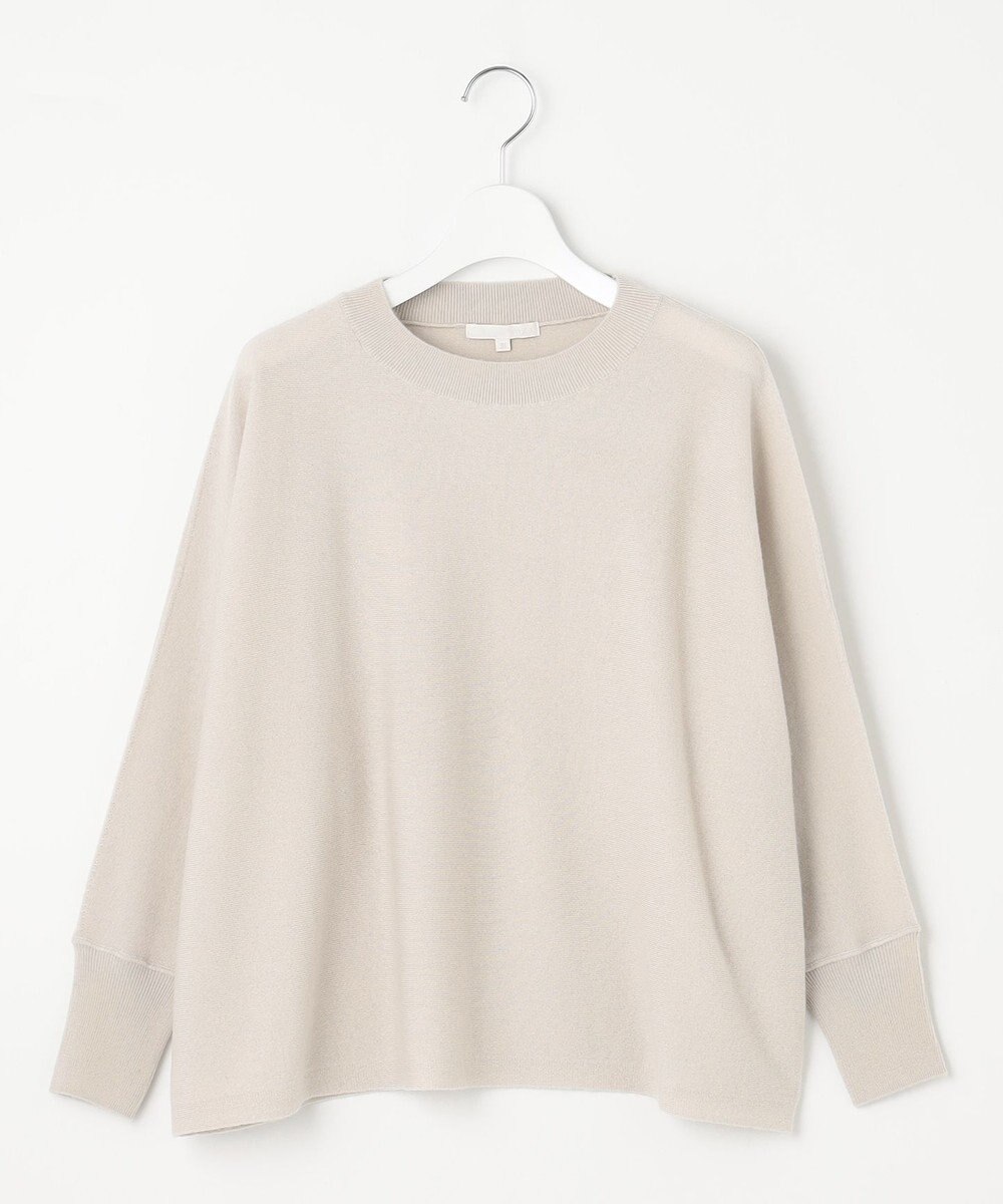 自由区 【洗える】ソフトウールハイゲージボートネック ニット 