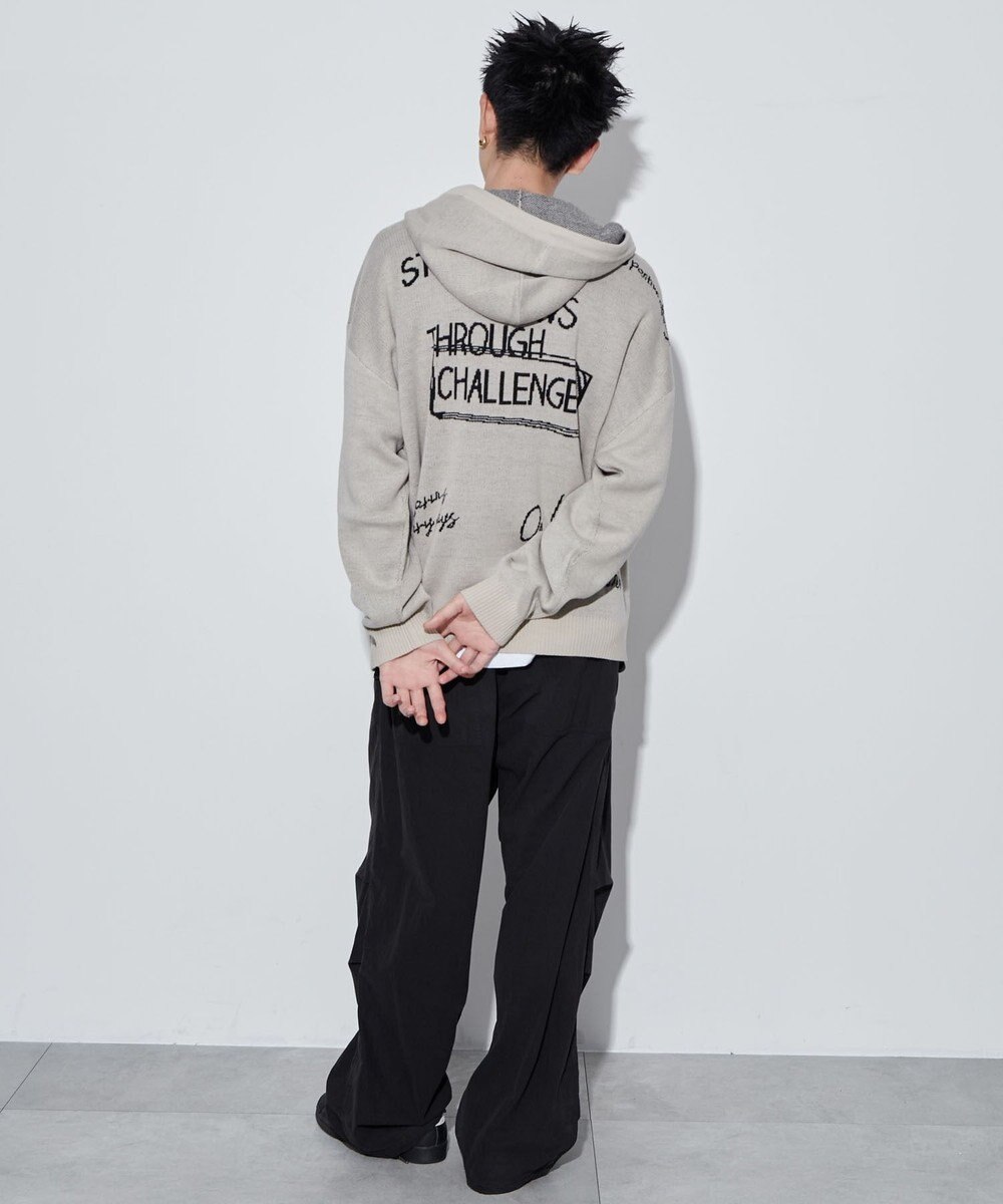 WEGO 【ユニセックス着用ITEM】ジャガードロゴジップパーカー 