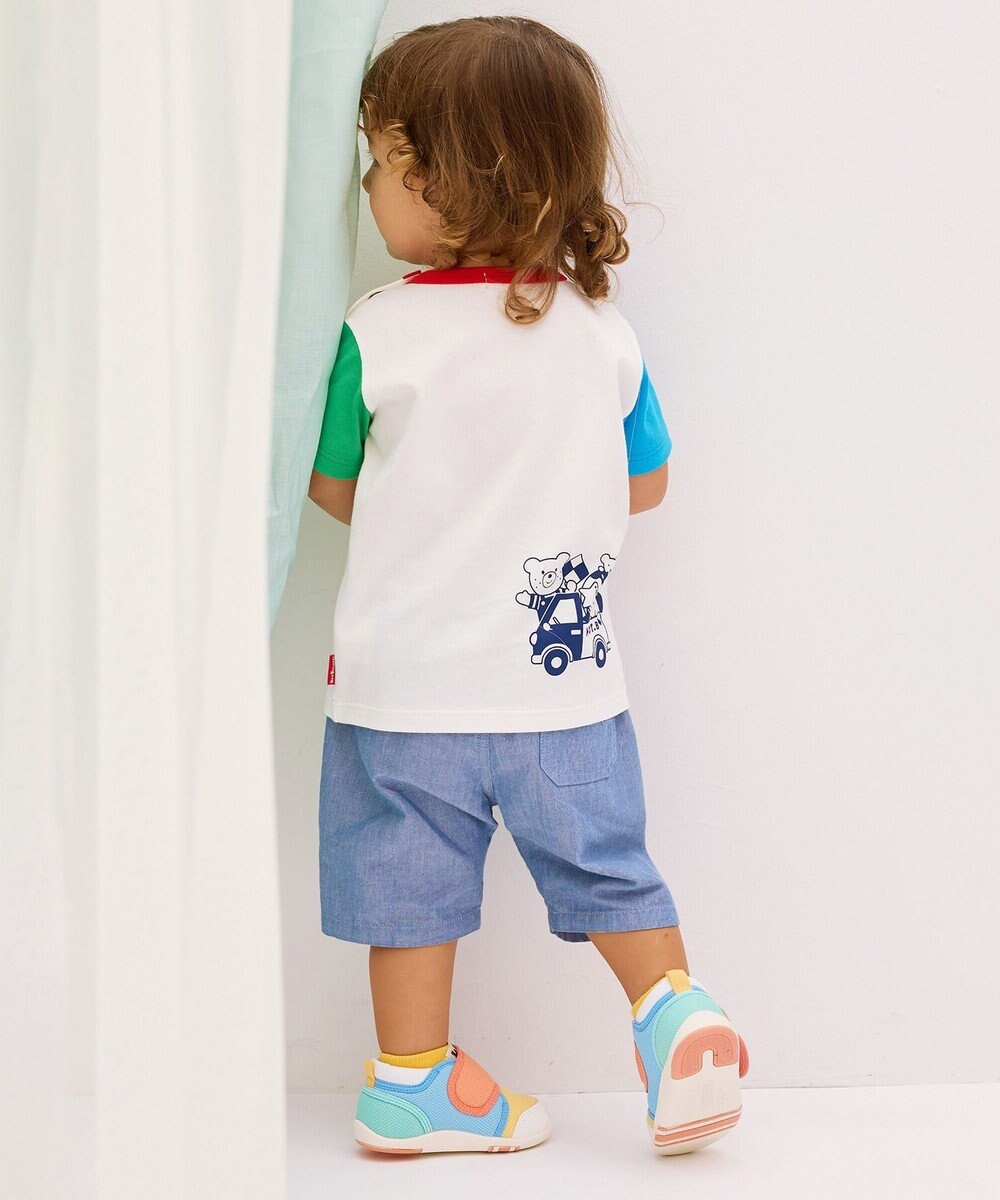 MIKI HOUSE HOT BISCUITS 【80-120cm】 パステルロゴ 6分丈パンツ 