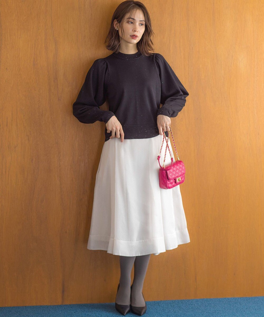 組曲 L 【WEB限定】ELENAスパンコールバックパール ニット 