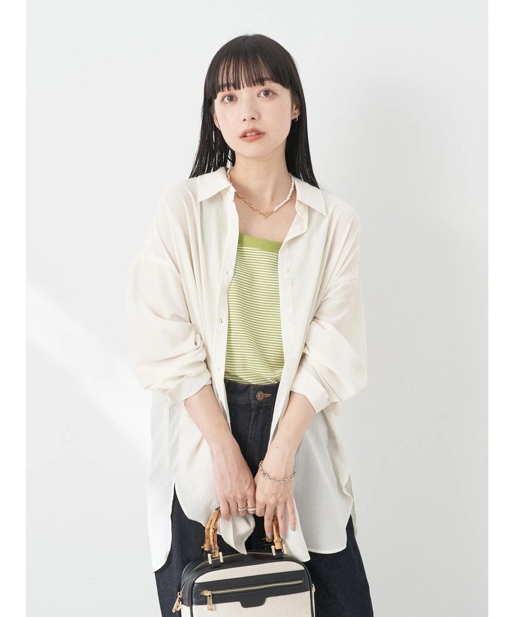 earth music&ecology シアーボーイズライクシャツ 