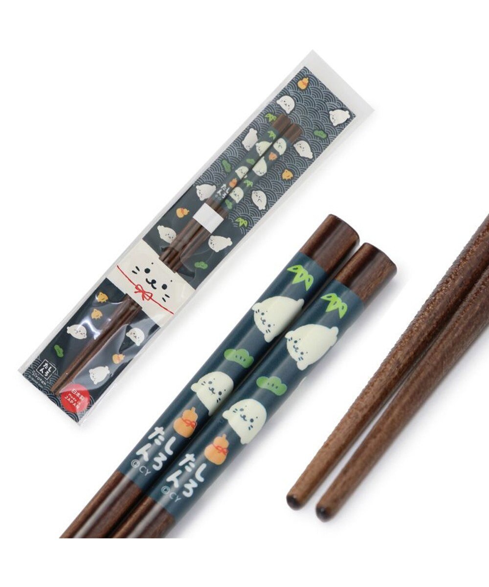 Mother garden しろたん 木製箸 21㎝《しろたん和柄》 