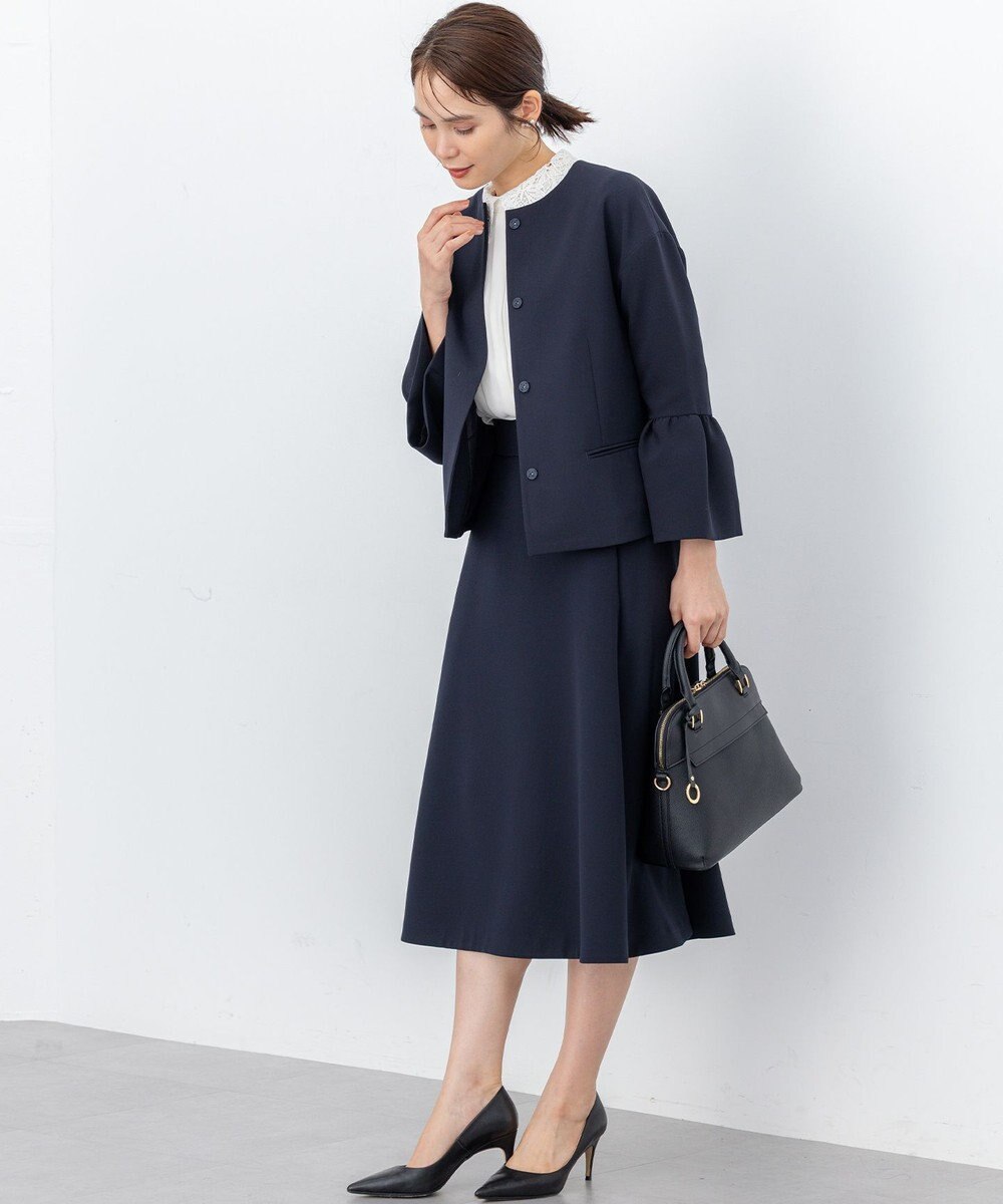 組曲 【KUMIKYOKU NAVY】コンフォータブルドレープ フレアスカート 