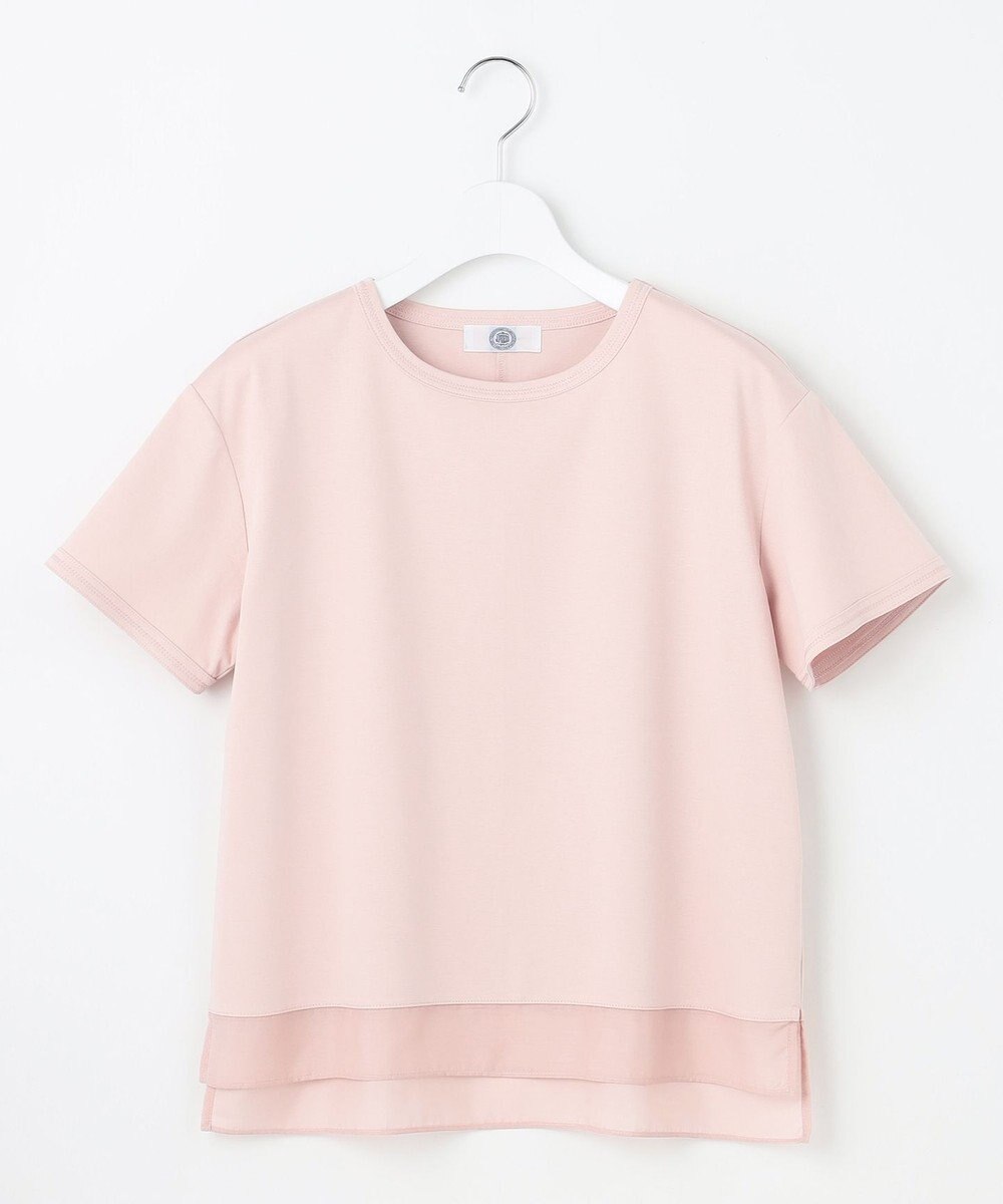 J.PRESS LADIES 【WEB限定カラーあり・洗える】コットンスムース シアーデザイン カットソー 