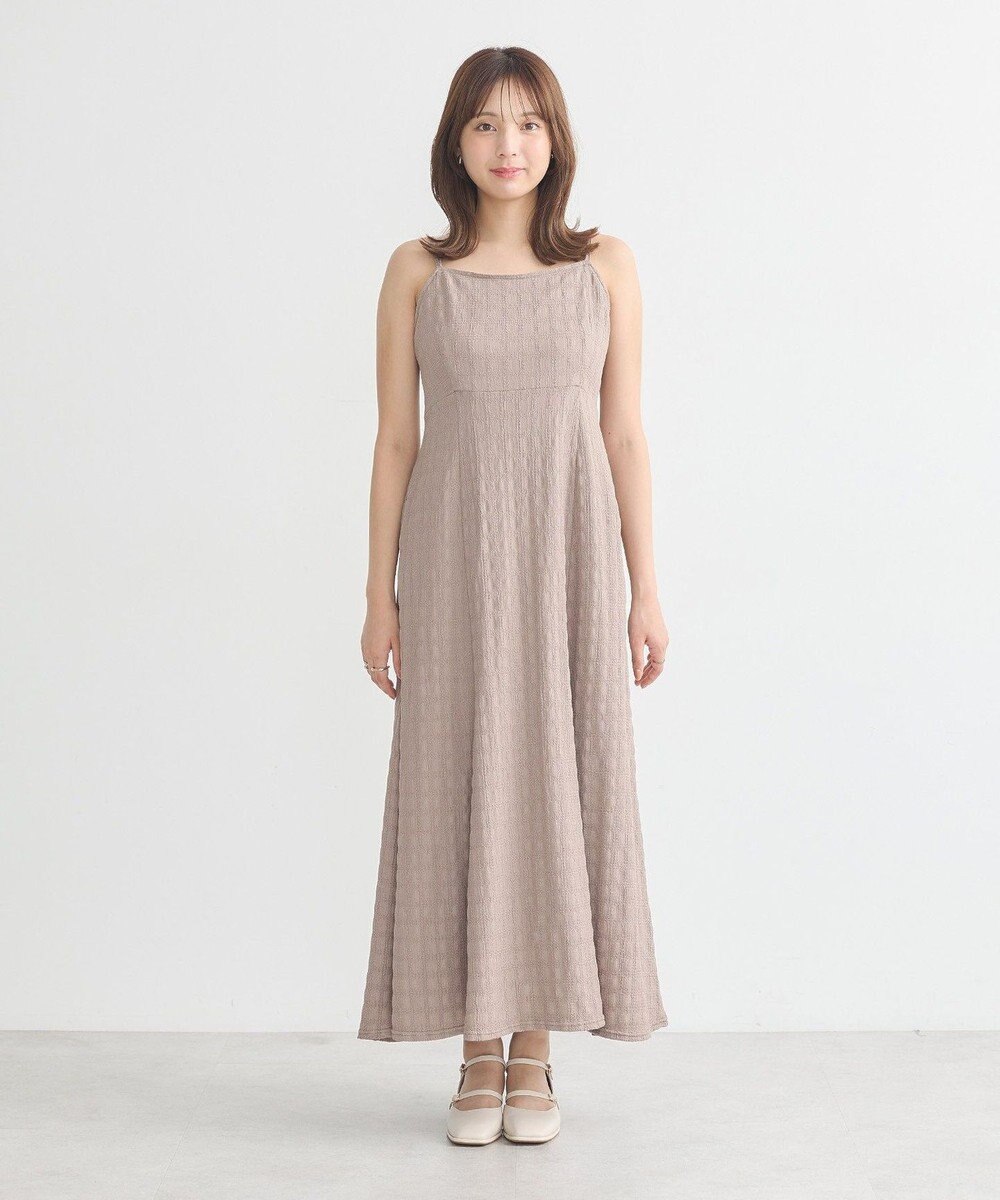 earth music&ecology ＳＥＴ２点ジャカードシャツ＋キャミドレ 