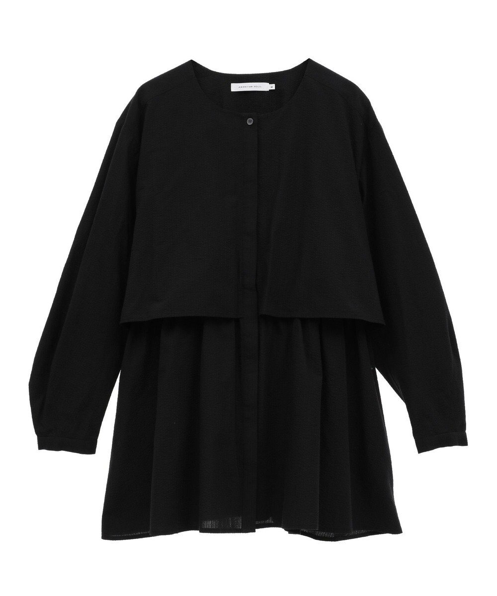 AMERICAN HOLIC サッカーティアードロングブラウス 