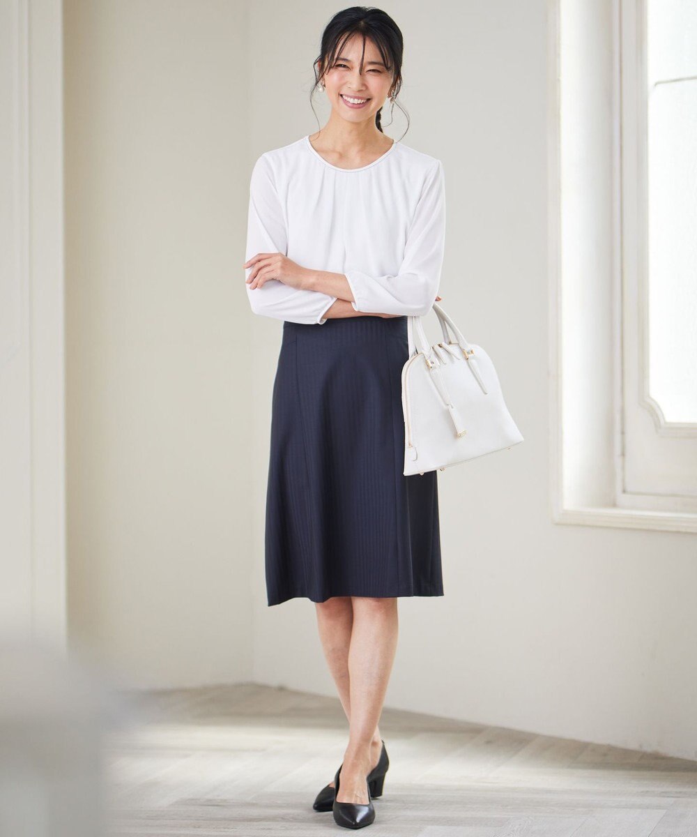 23区 L 【洗える】シルキーデシン ボールチェーン カットソー 