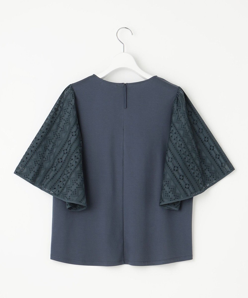 自由区 L 【カタログ掲載・洗える】エンブロイダリーコンビジャージ カットソー 