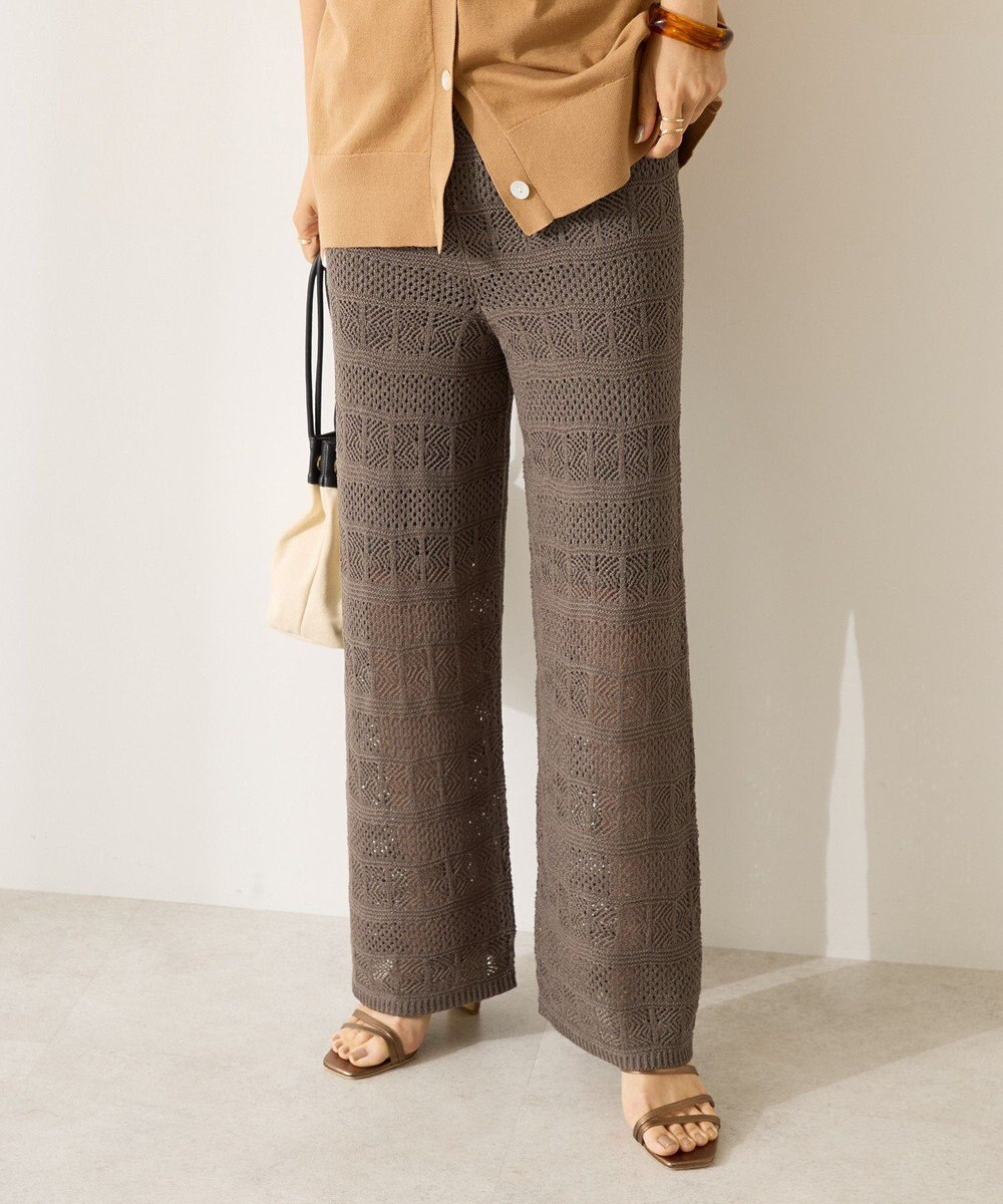 AMERICAN HOLIC レース編みニットパンツ 