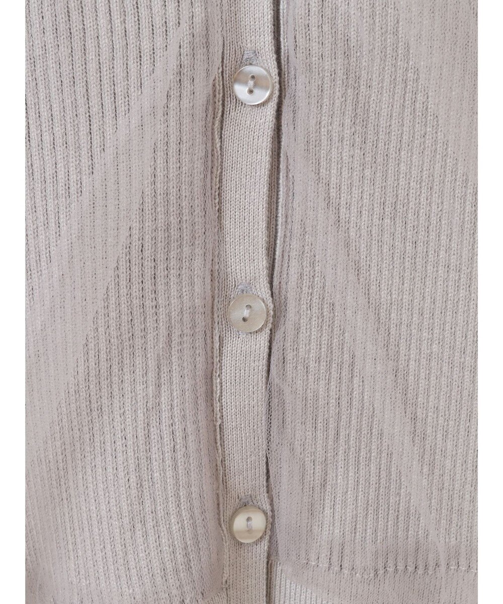 earth music&ecology チュールドッキングノースリカーディガン 