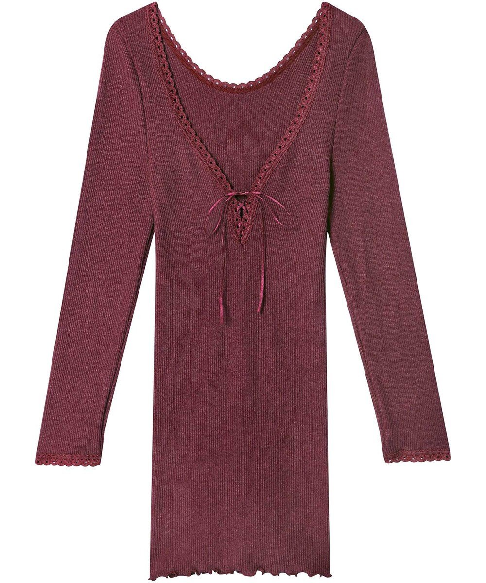 AMPHI あったかインナー 薄手 リブ素材 ９分袖 長袖 UWF360 アンフィ／ワコール 