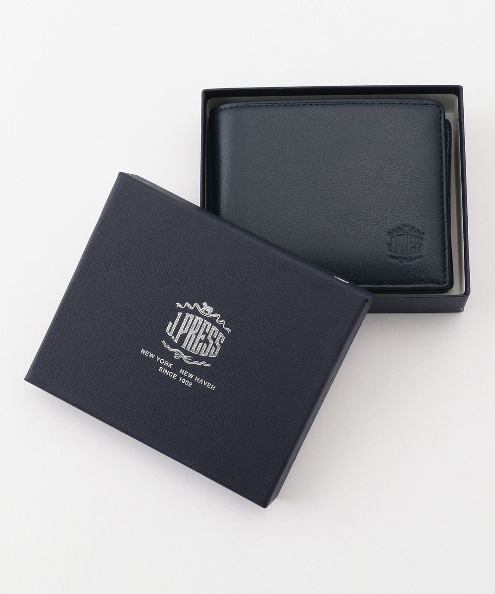 J.PRESS MEN 【MORPHO×J.PRESS】シープゴート 二つ折り財布(ベロ・小銭入れ付き札入) 
