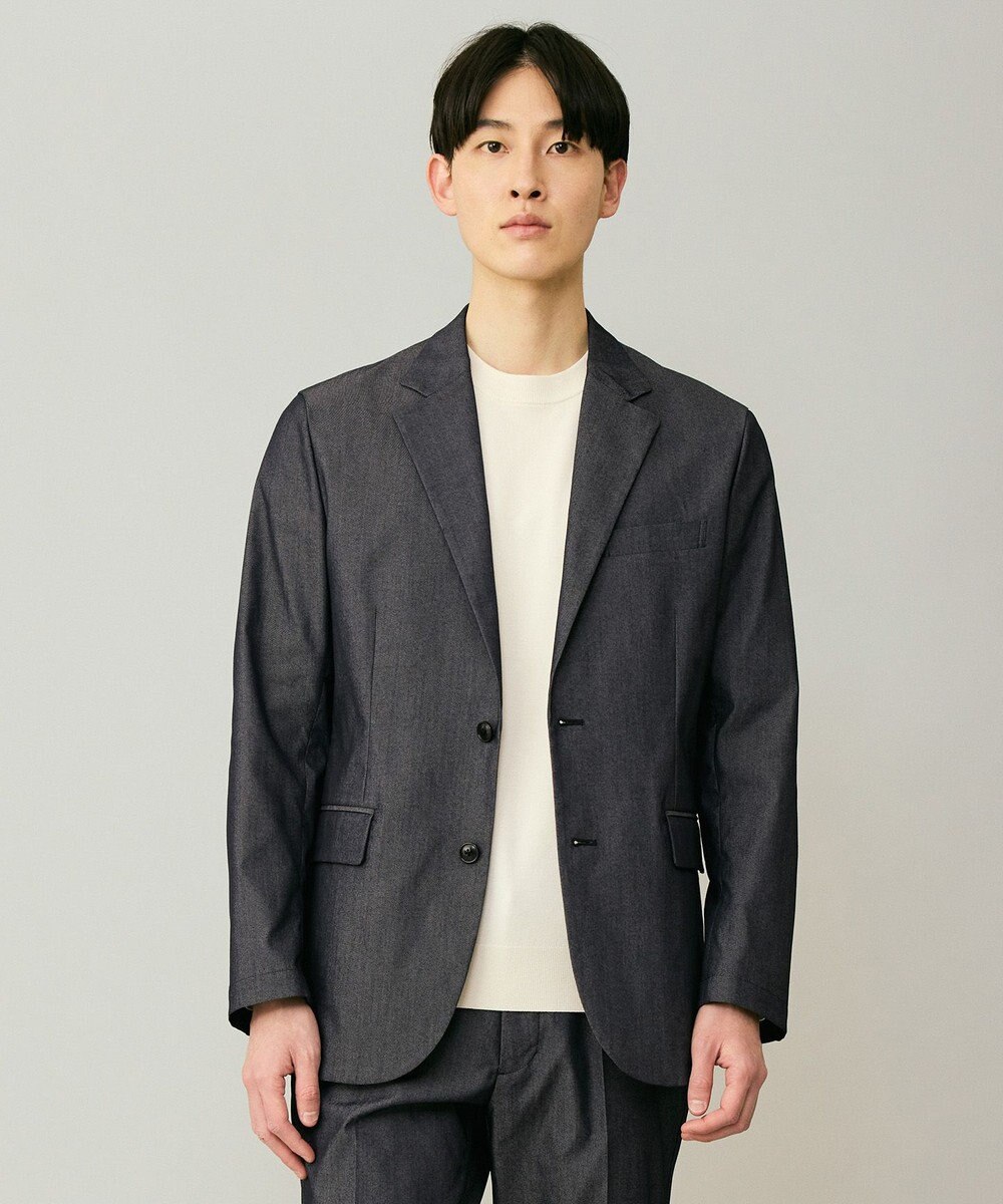 UNFILO MENS 【ストレッチ】イージーケアクリアデニム 機能美ジャケット 