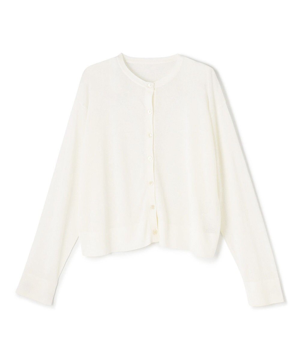UNFILO L フロスティコットン  クロップド  カーディガン 