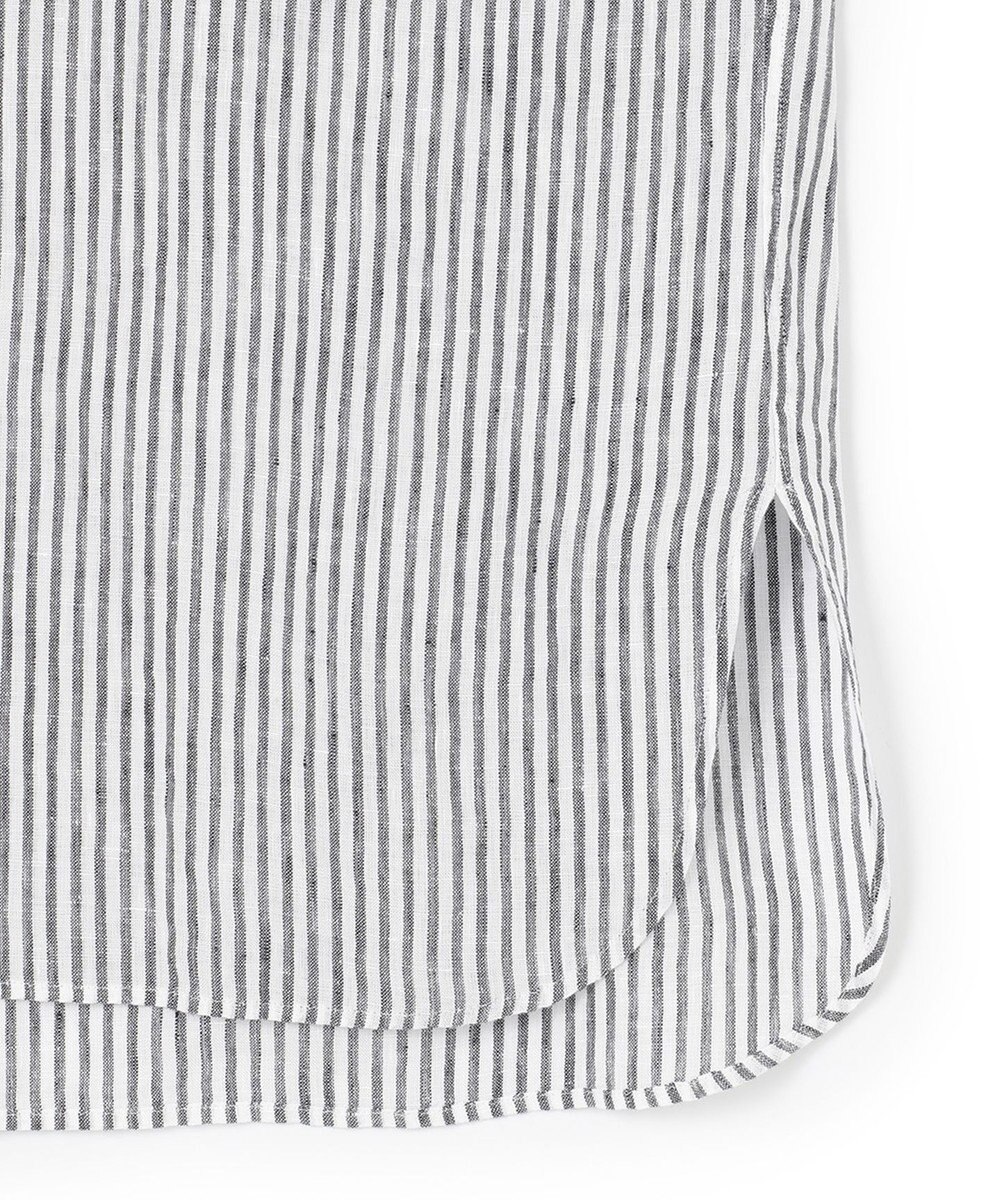 23区 【WEB限定カラーあり/洗える】LIBECO バンドカラー ビッグシルエット シャツ 