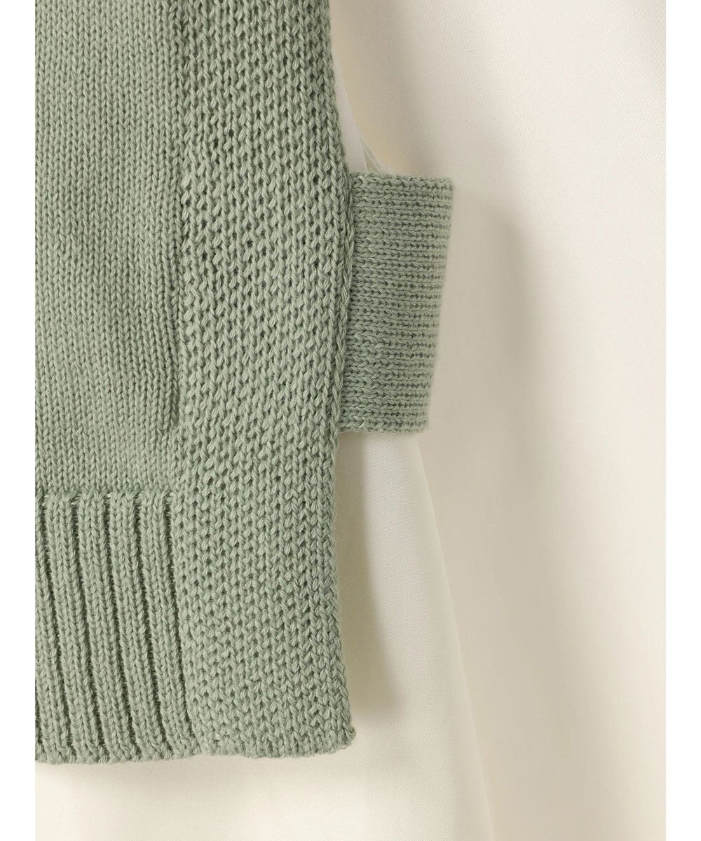 Green Parks ＳＥＴ２点　ニットベスト＋シャツワンピース 