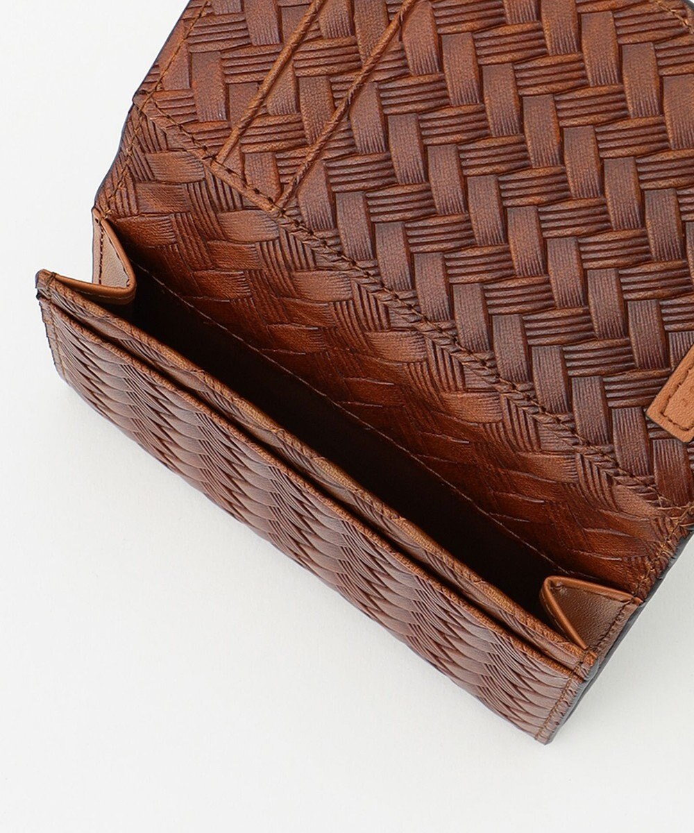 JOSEPH ABBOUD 【名刺入れ】カウレザー エンボスメッシュ 