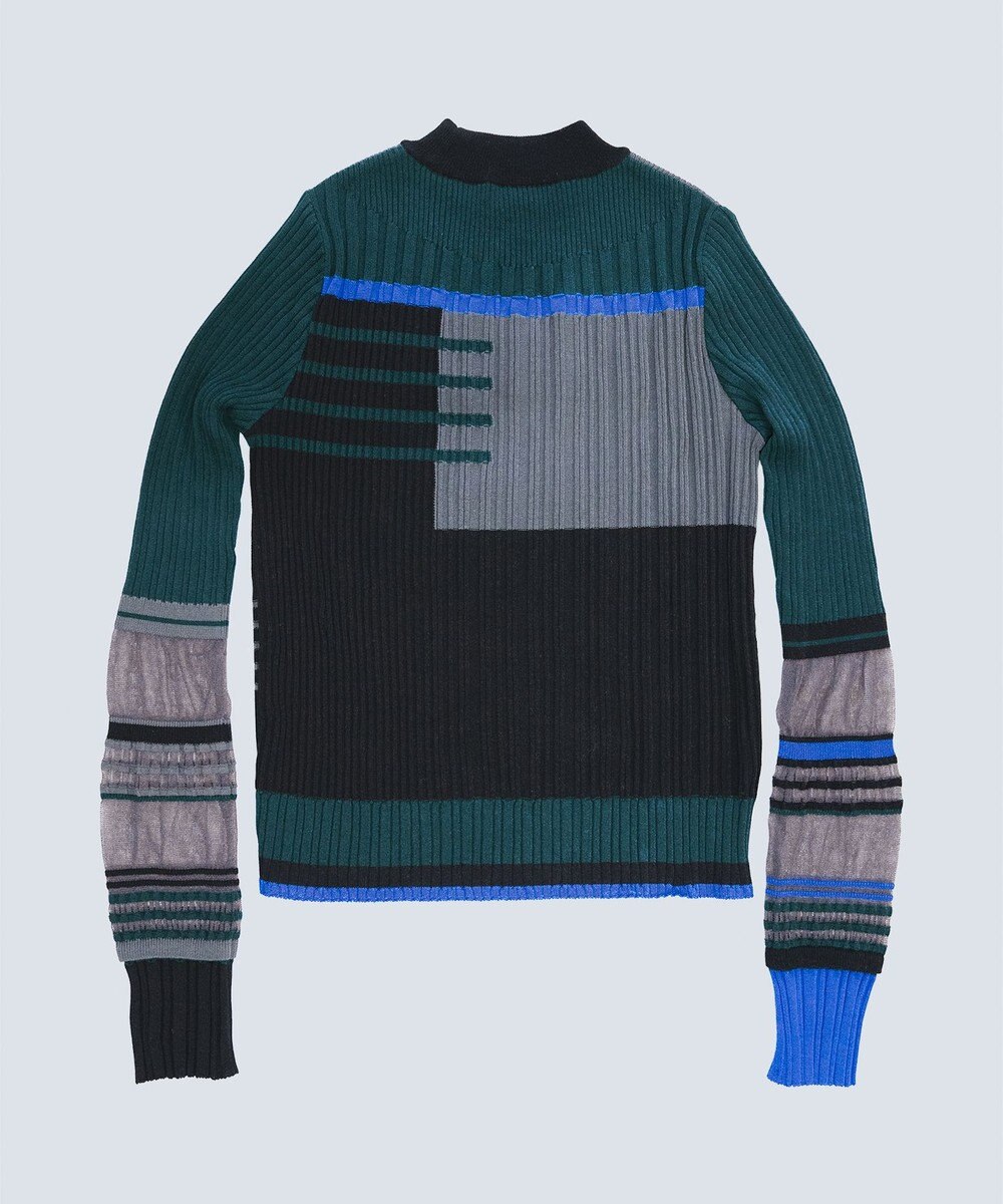 COQ CONCORD カラーブロックリブニット 