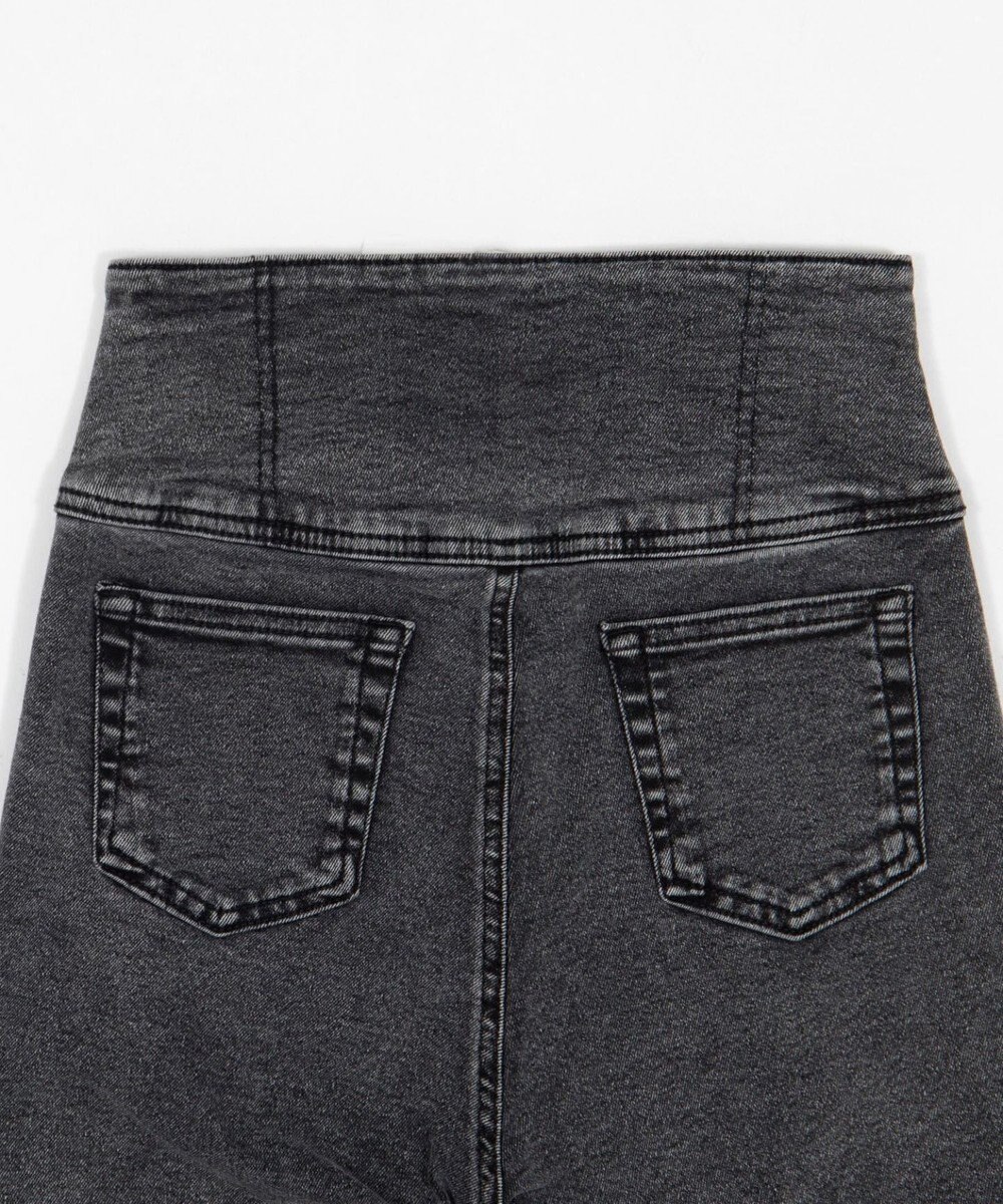 WEGO 【ストレッチ/美脚/脚長シルエット/XSSMサイズ展開】ハイウエストストレッチフレアデニムパンツ 