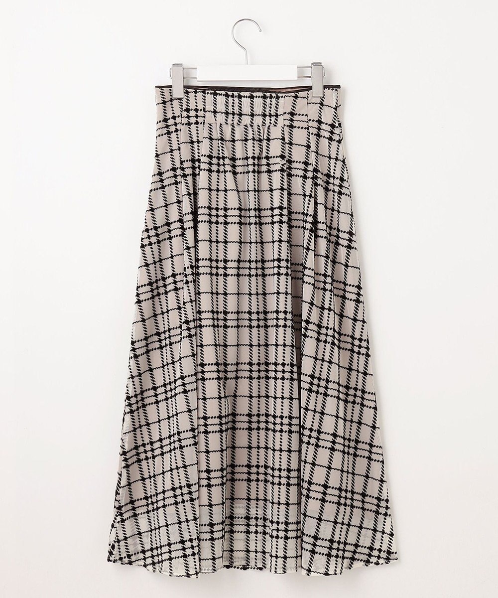 Feroux フロッキーチェック・ドット スカート 