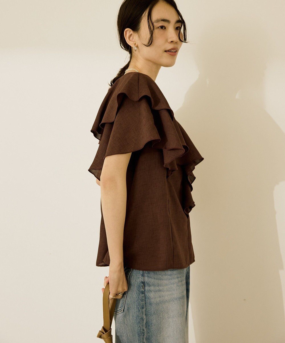 AMERICAN HOLIC イージーケアフリルシャツ 