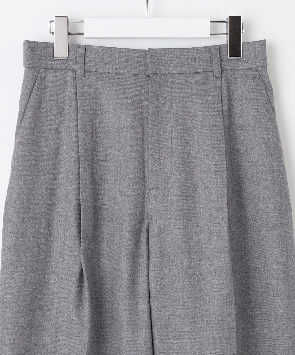 自由区 【洗える】ウォッシャブルウールサキソニーワイド パンツ 