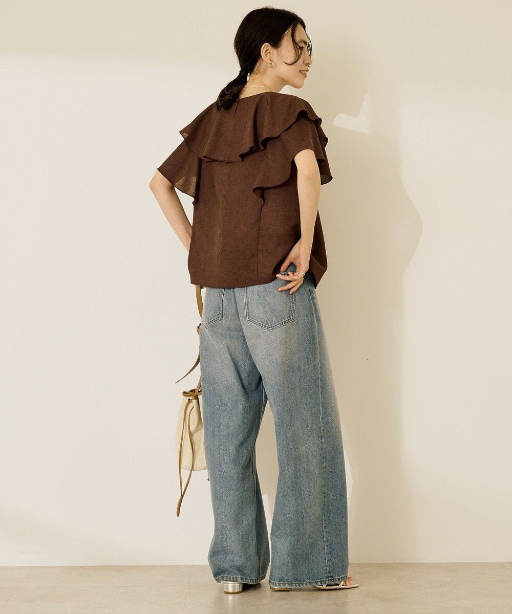 AMERICAN HOLIC イージーケアフリルシャツ 