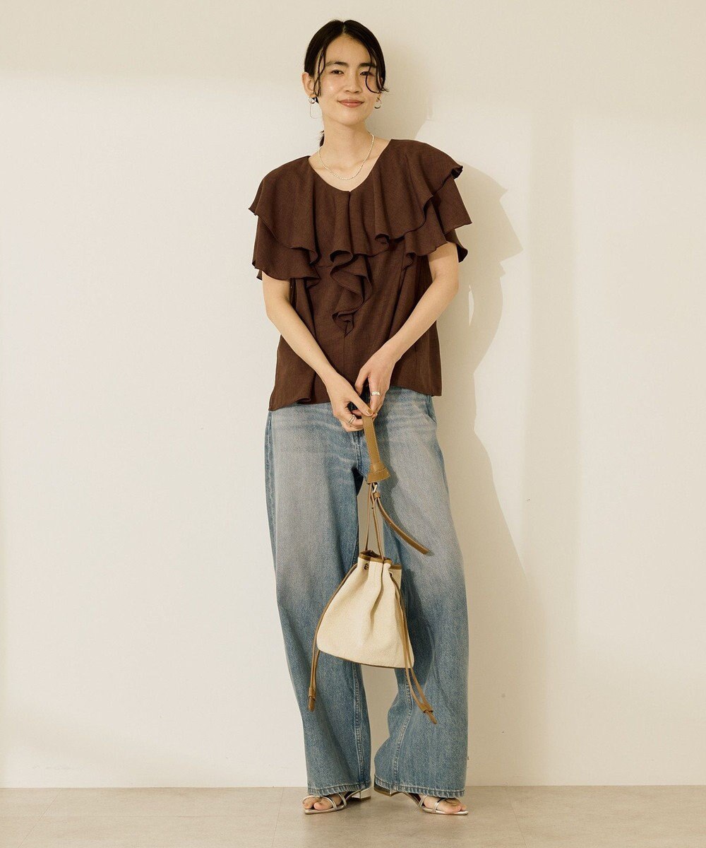 AMERICAN HOLIC イージーケアフリルシャツ 